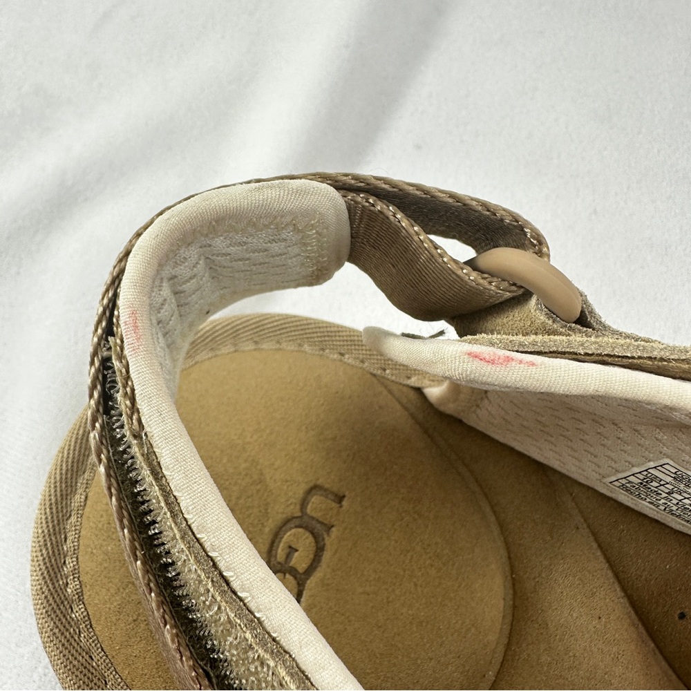 UGG Sport Sandals Mens Goldencoast Multistrap Suede 10 Foam Beige Beach Summer - Picture 6 of 12